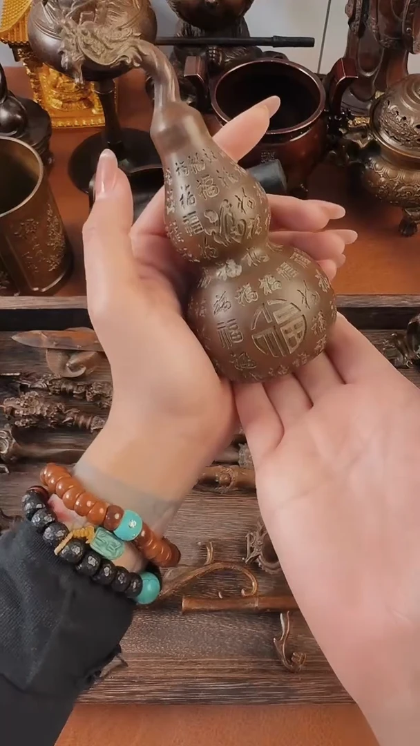 【闪购链接】精美铜摆件百福葫芦