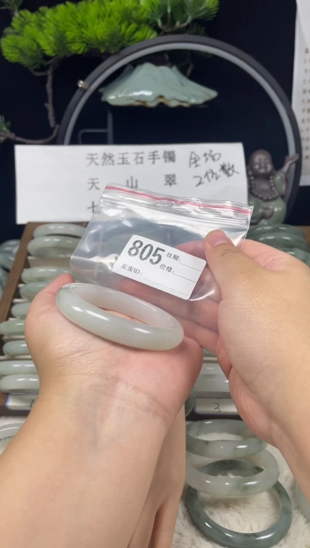 未镶嵌手镯石英质玉（天山翠）805