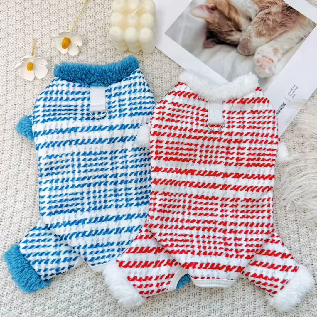 狗狗衣服秋冬款小中犬泰迪比熊博美四脚衣保暖大型犬柯基金毛可爱