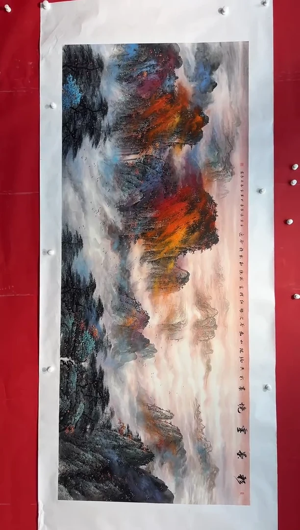 国画咪**悠画家陆远华纯手绘原作