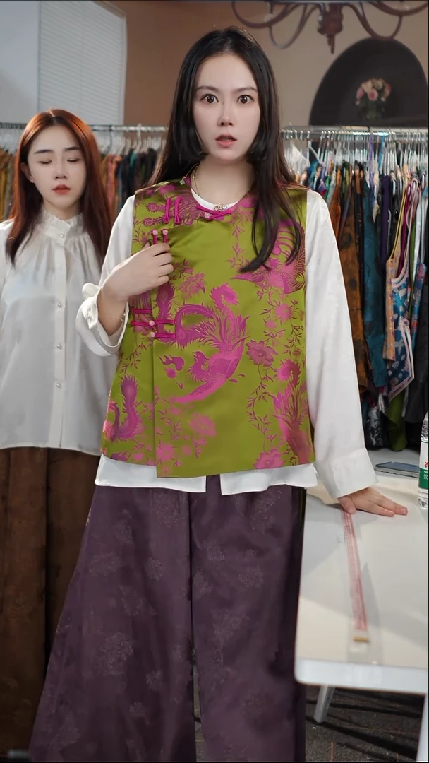 老锻绿马甲 胸围108