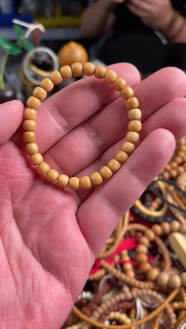 【闪购商品】白玉菩提手串王胖子文玩工作室龙脊老型7*6