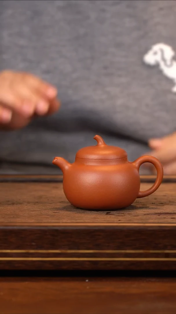 茶壶紫砂大红泥茄瓜