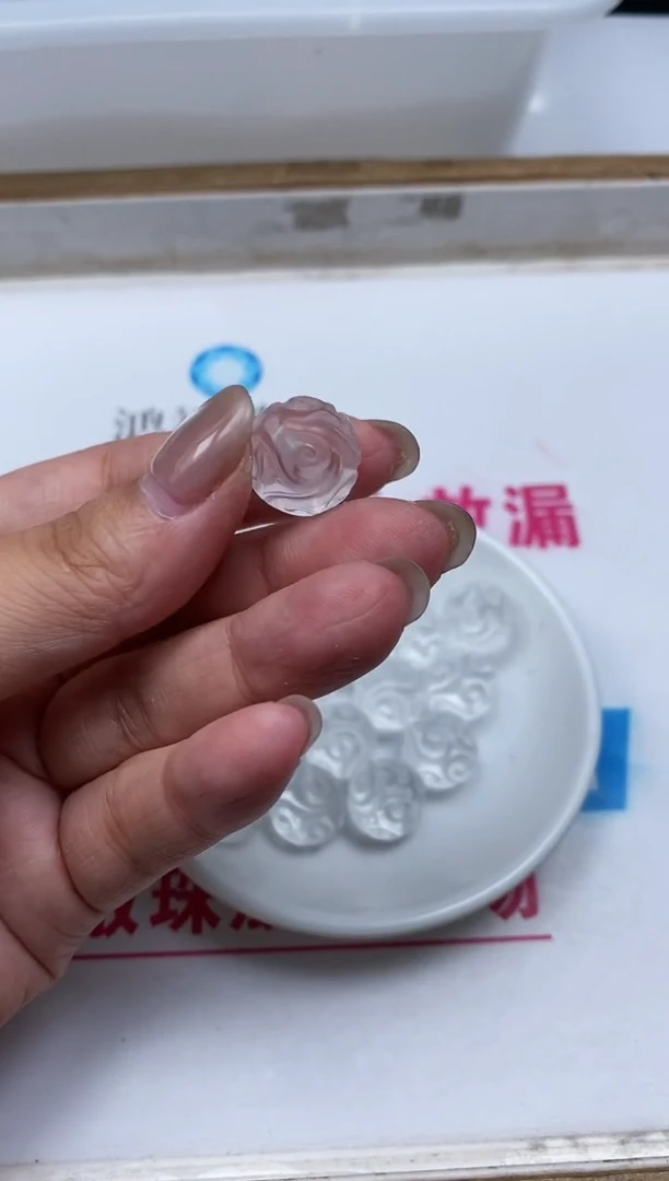 水晶珠宝半成品未镶嵌D439 白水晶 回纹珠1个9.9元