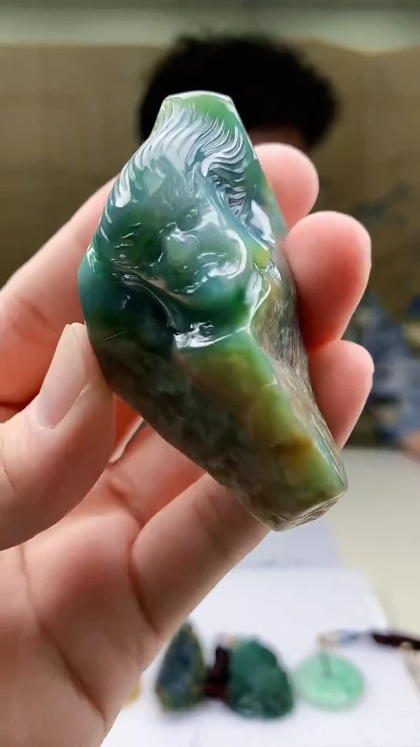 【闪购商品】定制翡翠未镶嵌4688bb-毛货挂件9