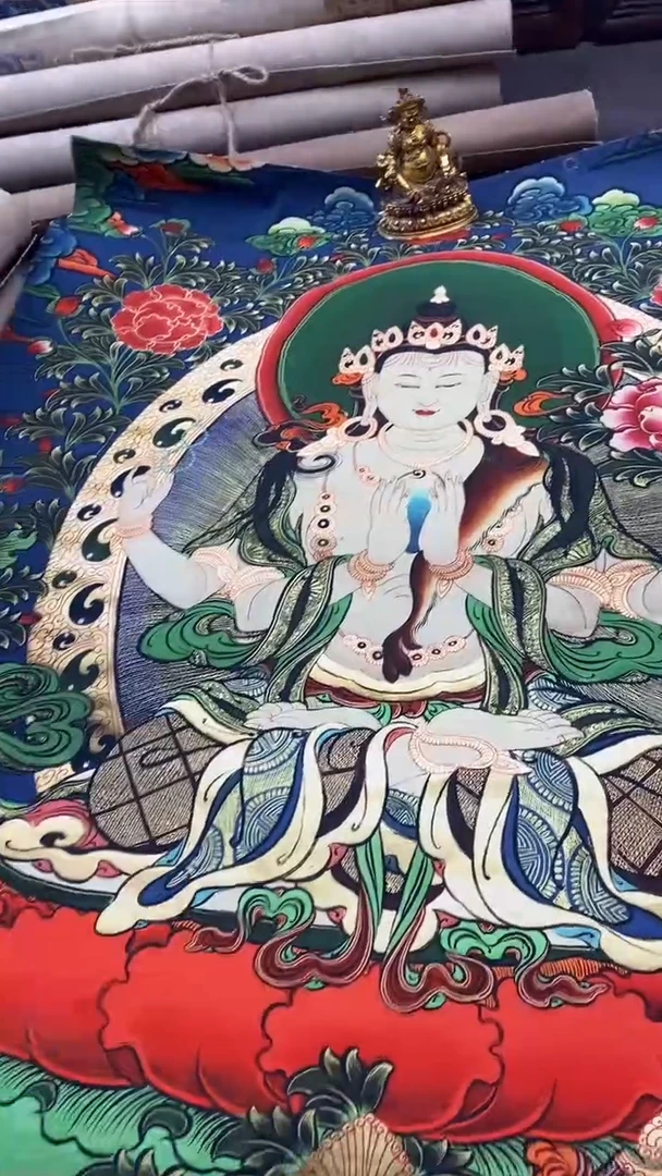 卷轴画王姬藏传唐卡艺术品