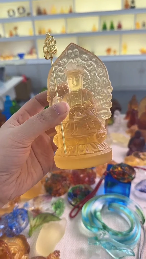 手工艺品琉璃地藏王