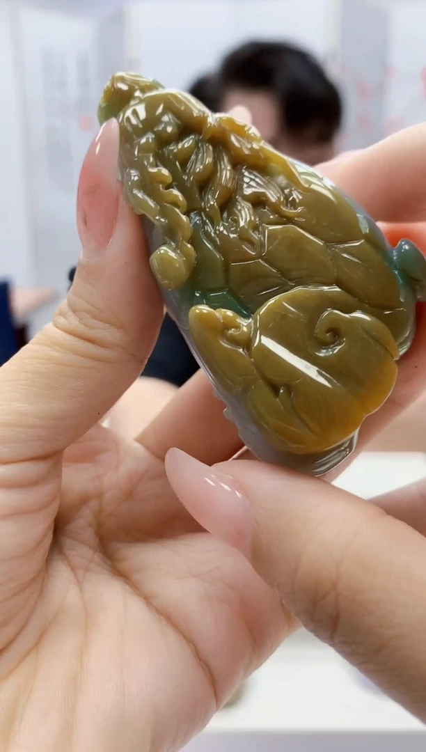 未镶嵌定制翡翠5060ty-毛货挂件69