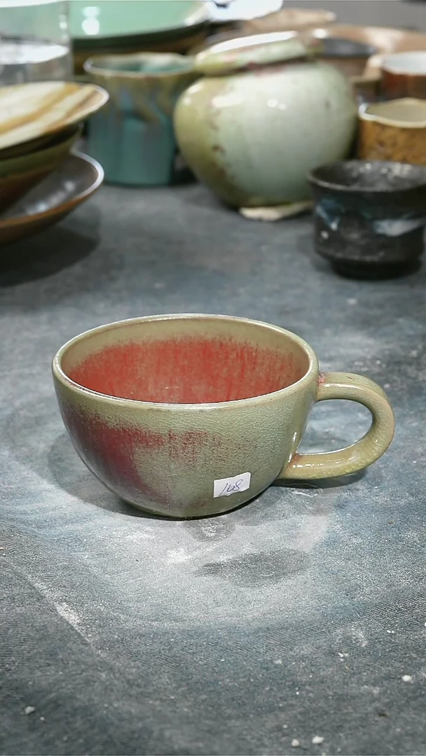 【闪购商品】碗浪鬼柴烧釉绘柴烧 杯