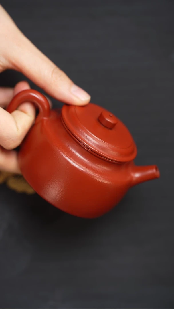 【闪购商品】紫砂茶壶朱泥光素德钟140cc