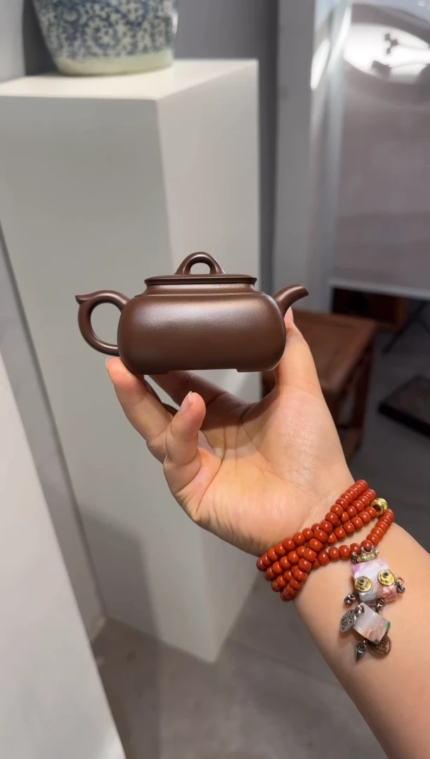 茶壶紫砂烟*花长四方 紫砂壶