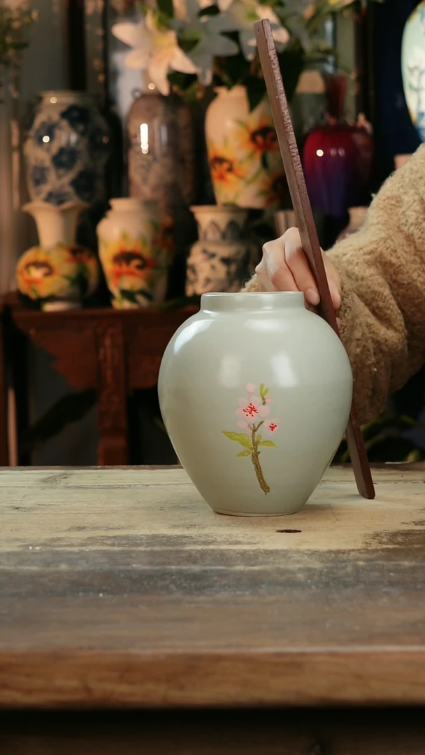 【闪购商品】瓷片景德镇纯手工釉下彩精品花瓶