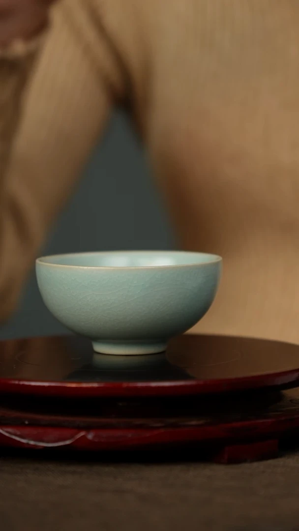全品 鱼鳞冰花釉 普洱杯 支钉烧 仿古釉