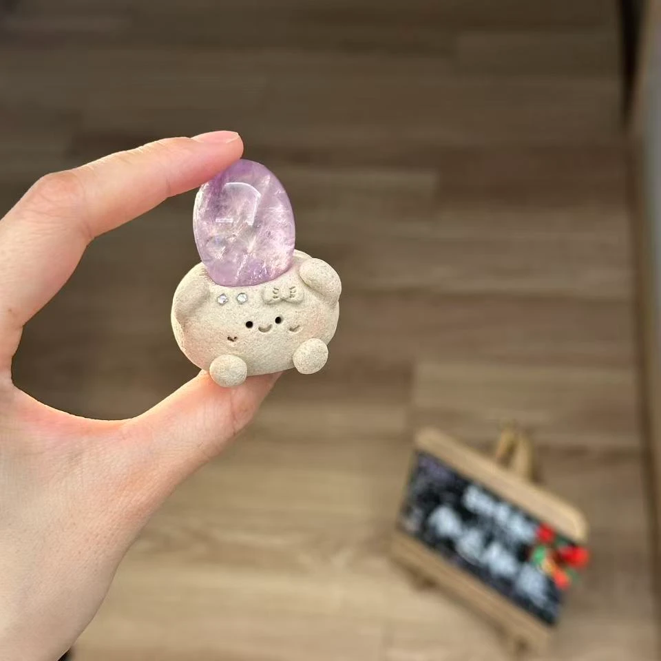 水晶小豆丁可爱紫灯泡