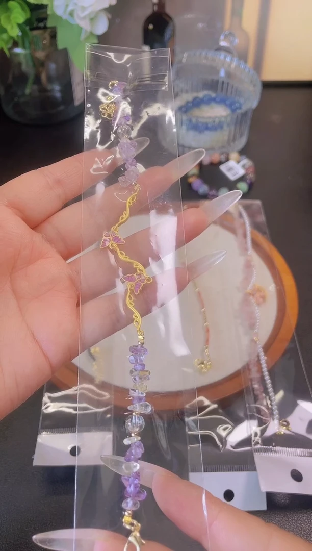 水晶戒指未镶嵌紫蝴蝶