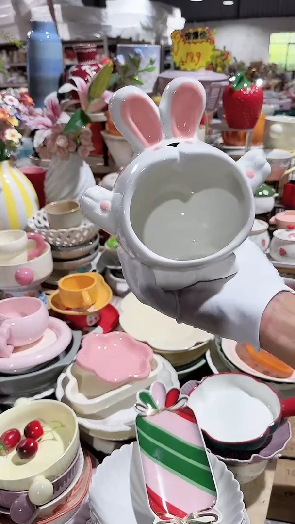 瓷片兔子碗 微瑕凑满20元包邮