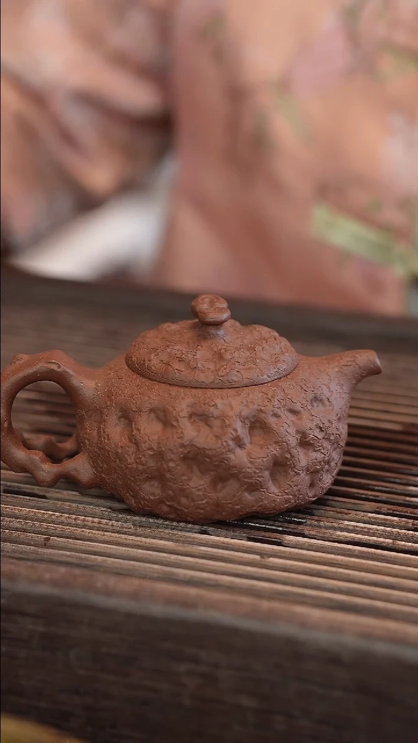 茶壶紫砂供春 变色龙 170cc