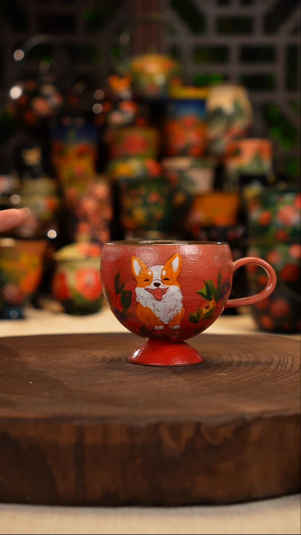 油画   釉下彩    杯子
