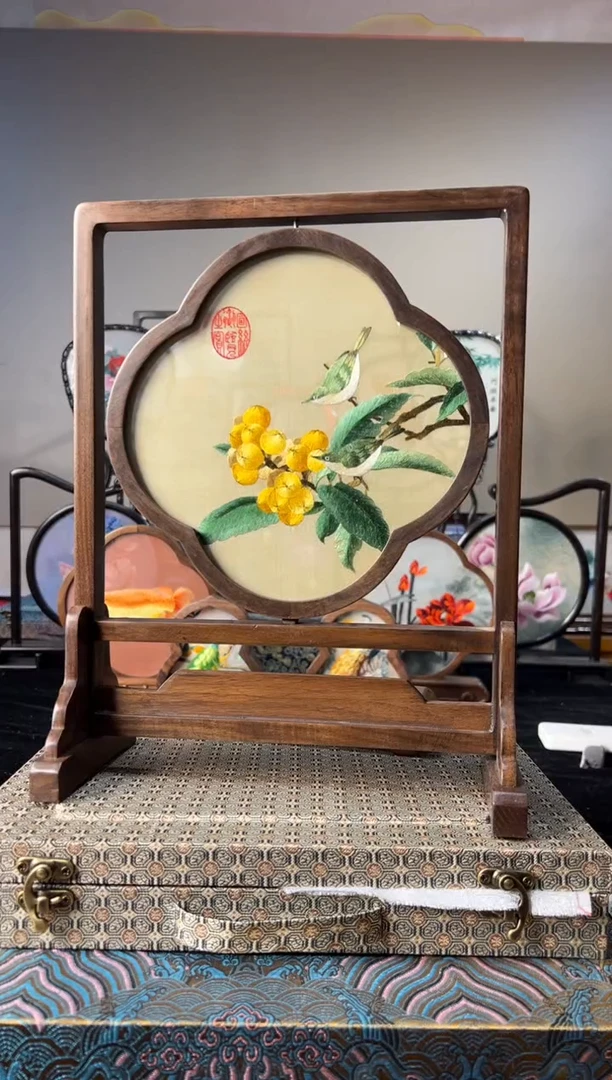 刺绣纯手工非遗苏绣双面绣摆件