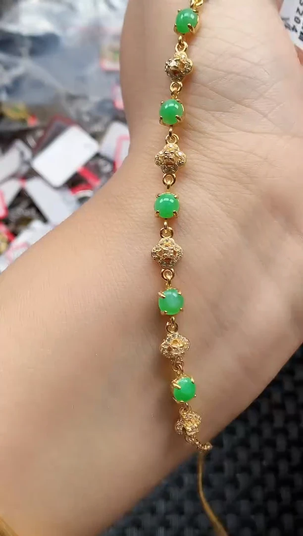 银S925镶嵌戒指翡翠天然A货缅甸翡翠