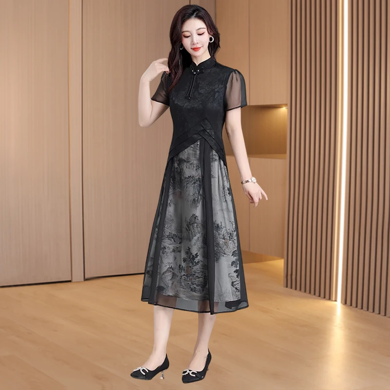 广州十三行女装爆款连衣裙2025新款夏今年流行高端大气上档次裙子