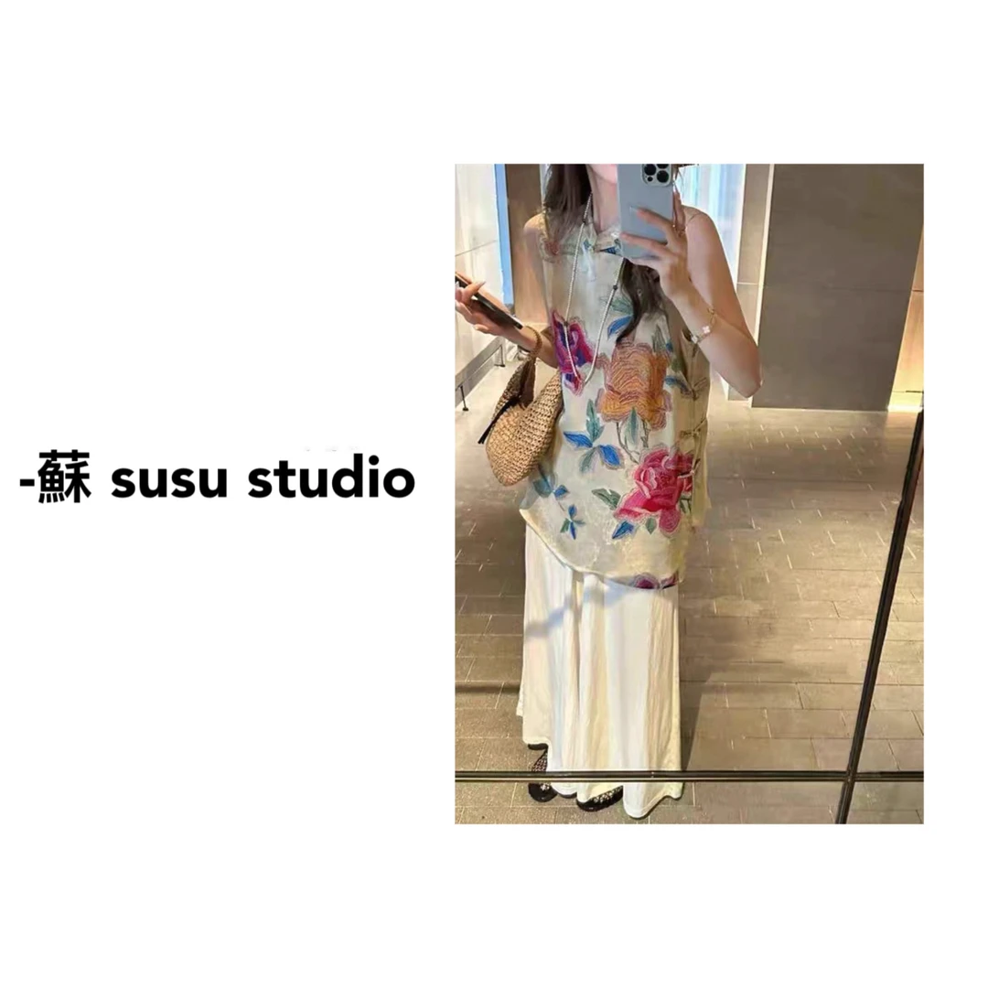 2565新中式国风无袖百搭上衣女