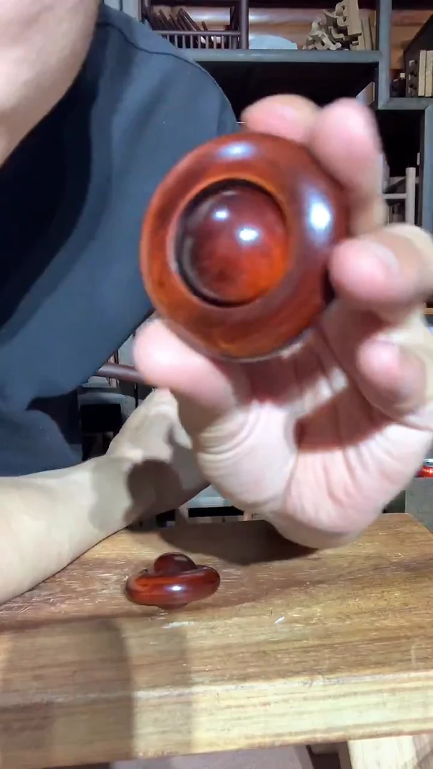 檀香紫檀（小叶紫檀）转运珠一对