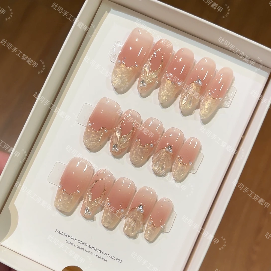 【人鱼故事】纯手工穿戴甲美甲可拆卸穿戴式持久反复使用HYL