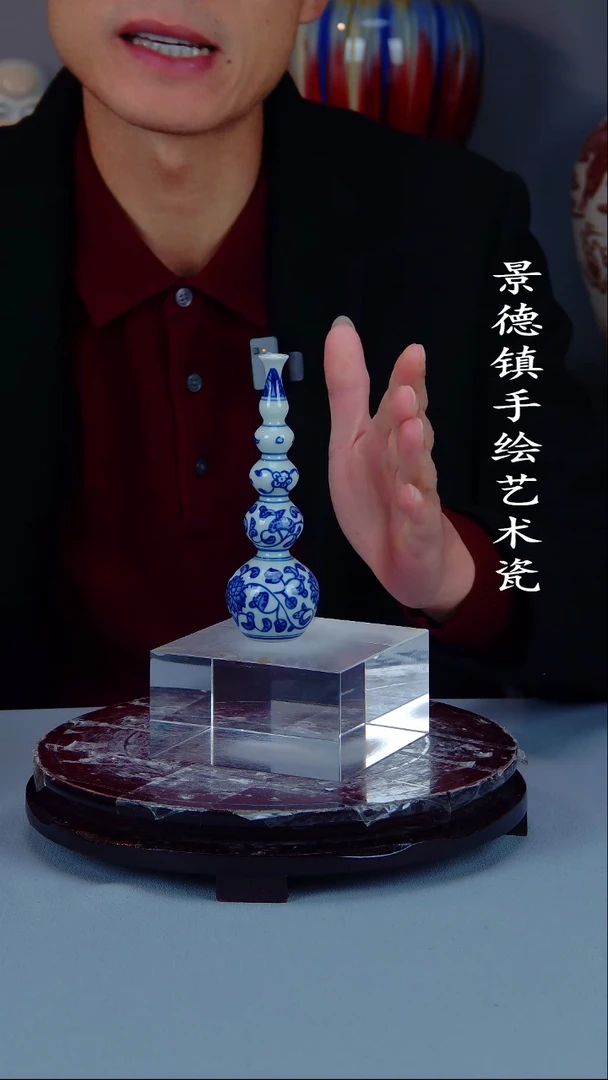 摆件陶景德镇手工手绘陶瓷摆件4