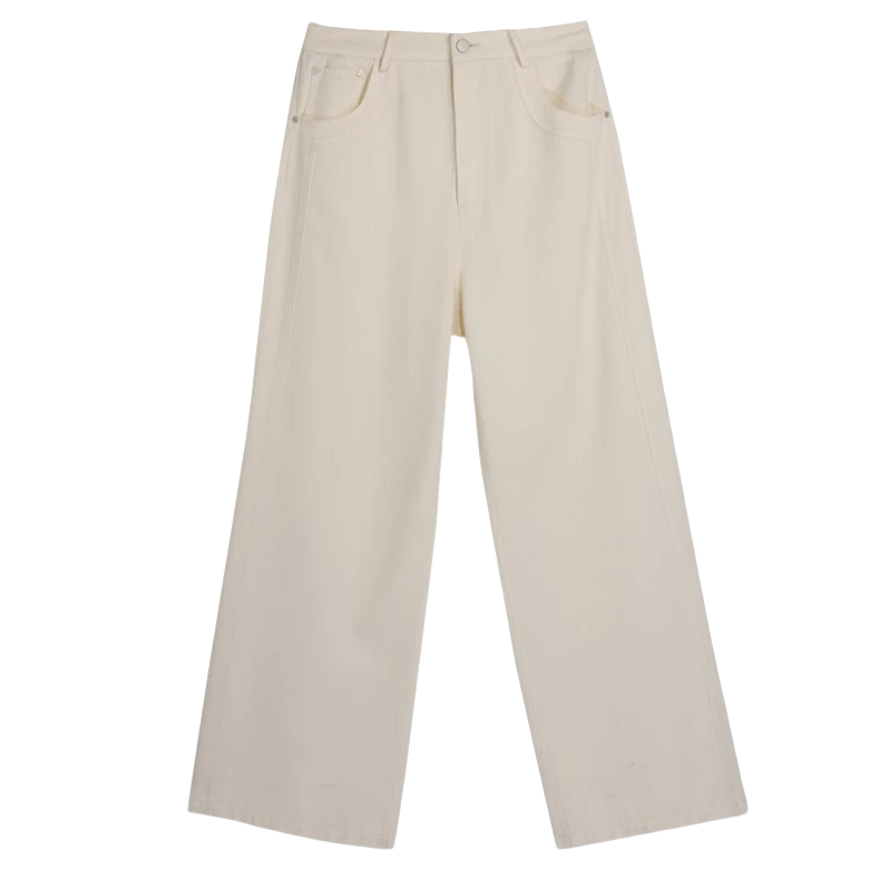 【达人专属】拓时集美学生活管水洗牛仔长裤4B412203