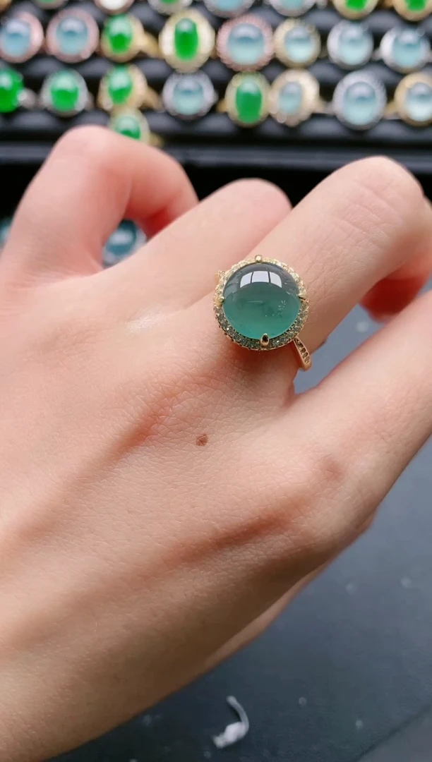 【闪购商品】翡翠戒指银S925镶嵌1111111