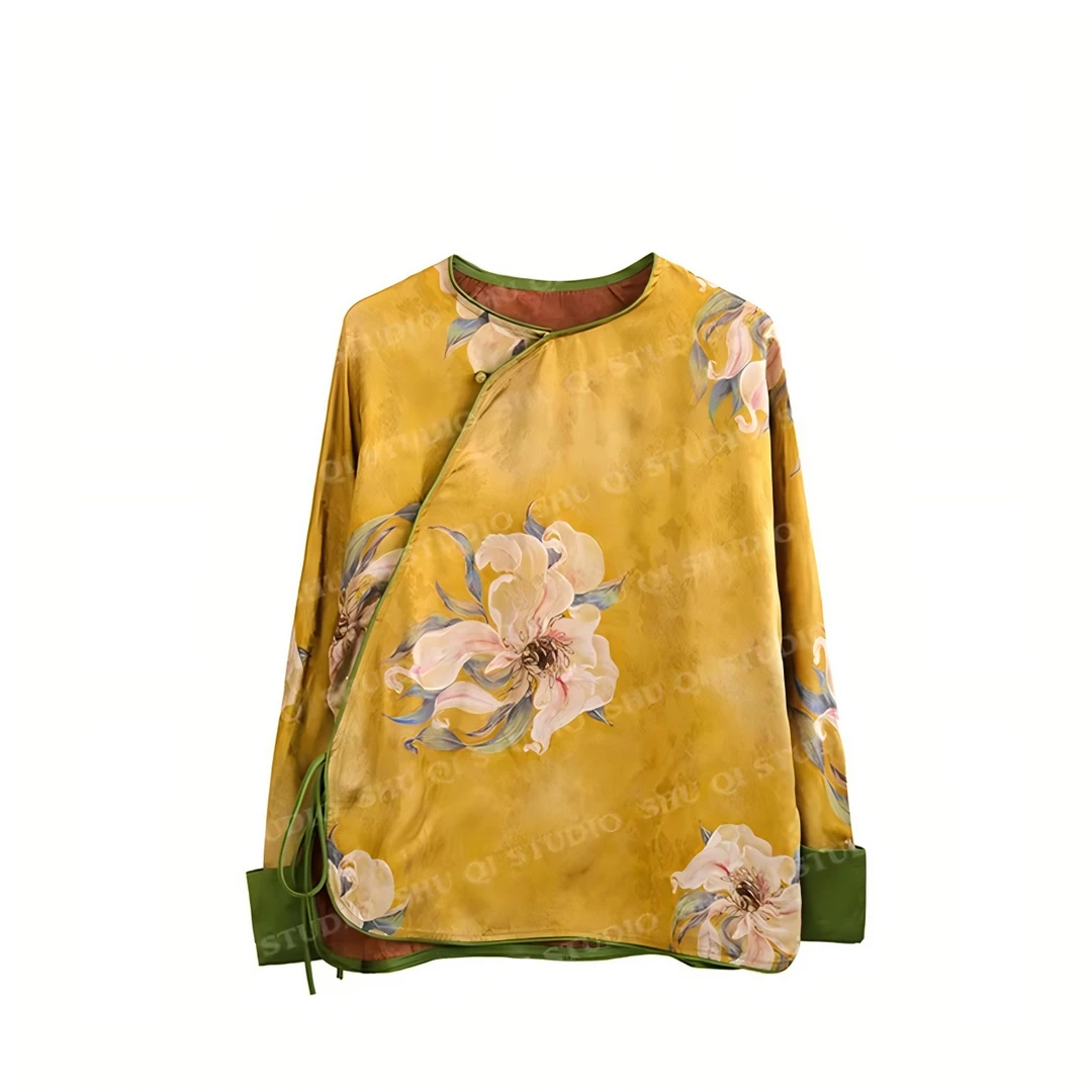 【693】2025新款新中式女装中国风上衣长袖衬衫秋款小衫