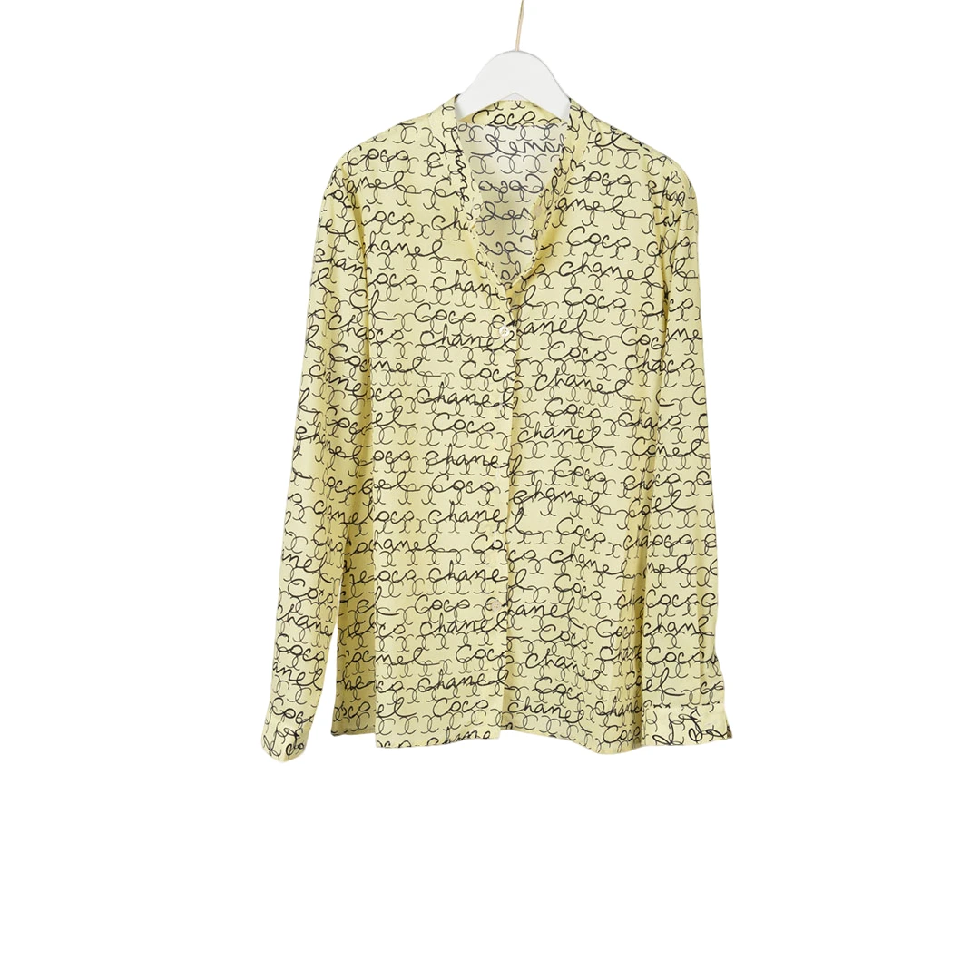 【Y专柜F捡漏】时尚女装KBC-意式印花衬衣9923-米杏印花大二码