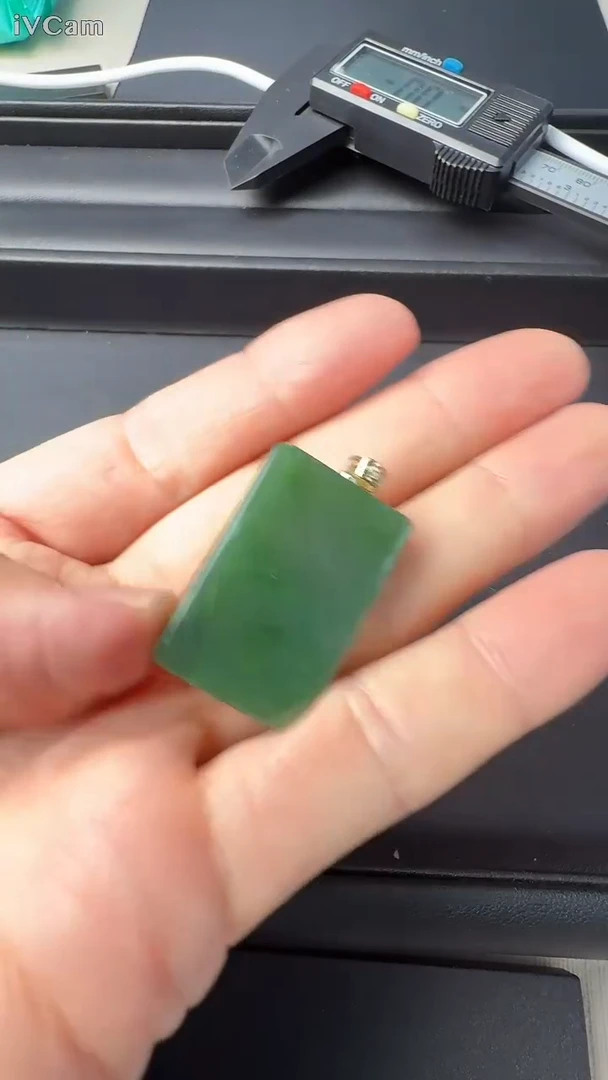 未镶嵌和田玉挂件20-SYN-1227碧玉镶嵌无事牌挂件-俄-29.5*20mm