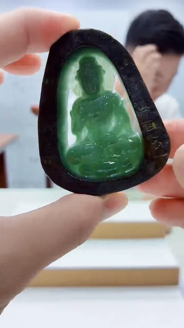 未镶嵌定制翡翠4917bb-毛货挂件73
