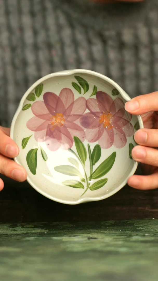 陶瓷青诗集手工手绘瓷器