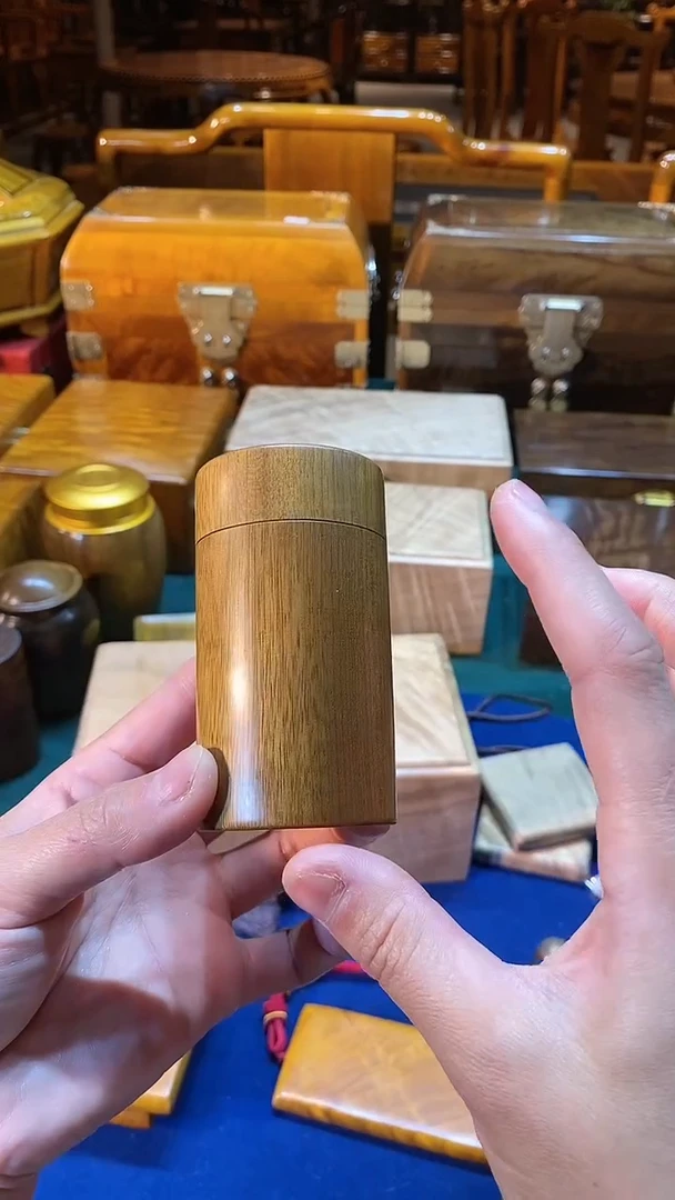 【闪购商品】金丝楠木艺小叶桢楠 牙签罐