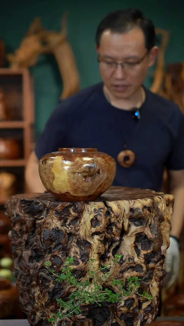 枣木纵**子雷击枣木聚福罐