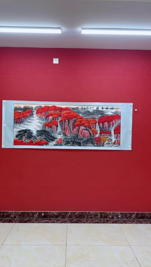 国画陈松芳《鸿运当头》横幅带证书带礼盒