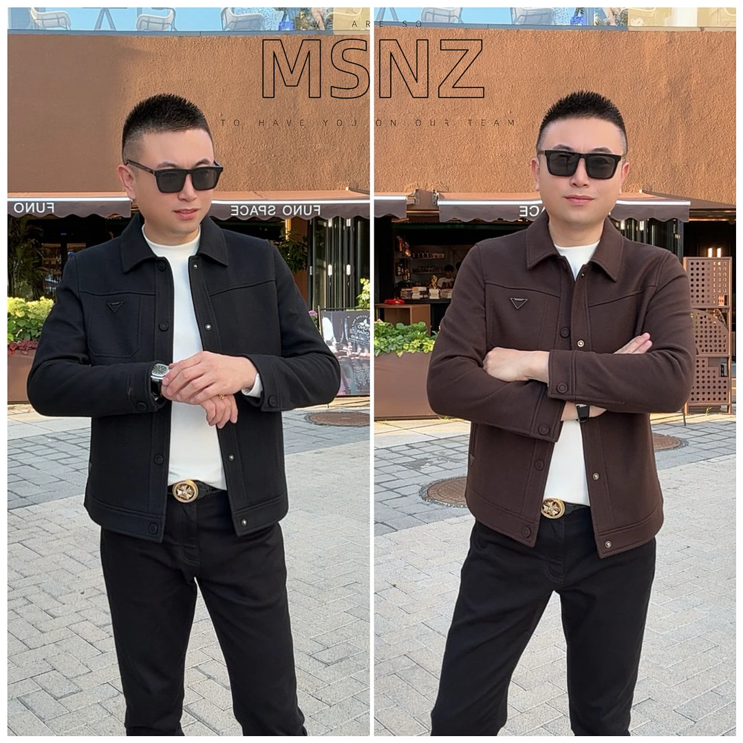 【5585】秋季男士高端羊毛夹克时尚百搭高级轻奢减龄舒适柔软商务