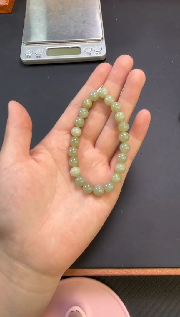 【闪购商品】和田玉手串未镶嵌若羌微色差卡8