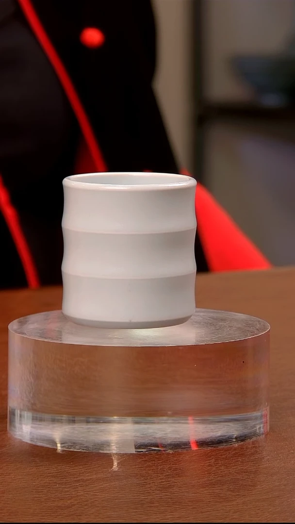 【闪购商品】瓷片月白3竹节杯..........