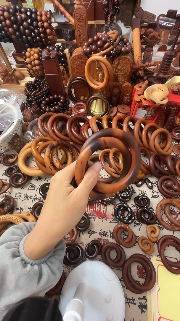 枣木本*乾坤圈75圈口桃木