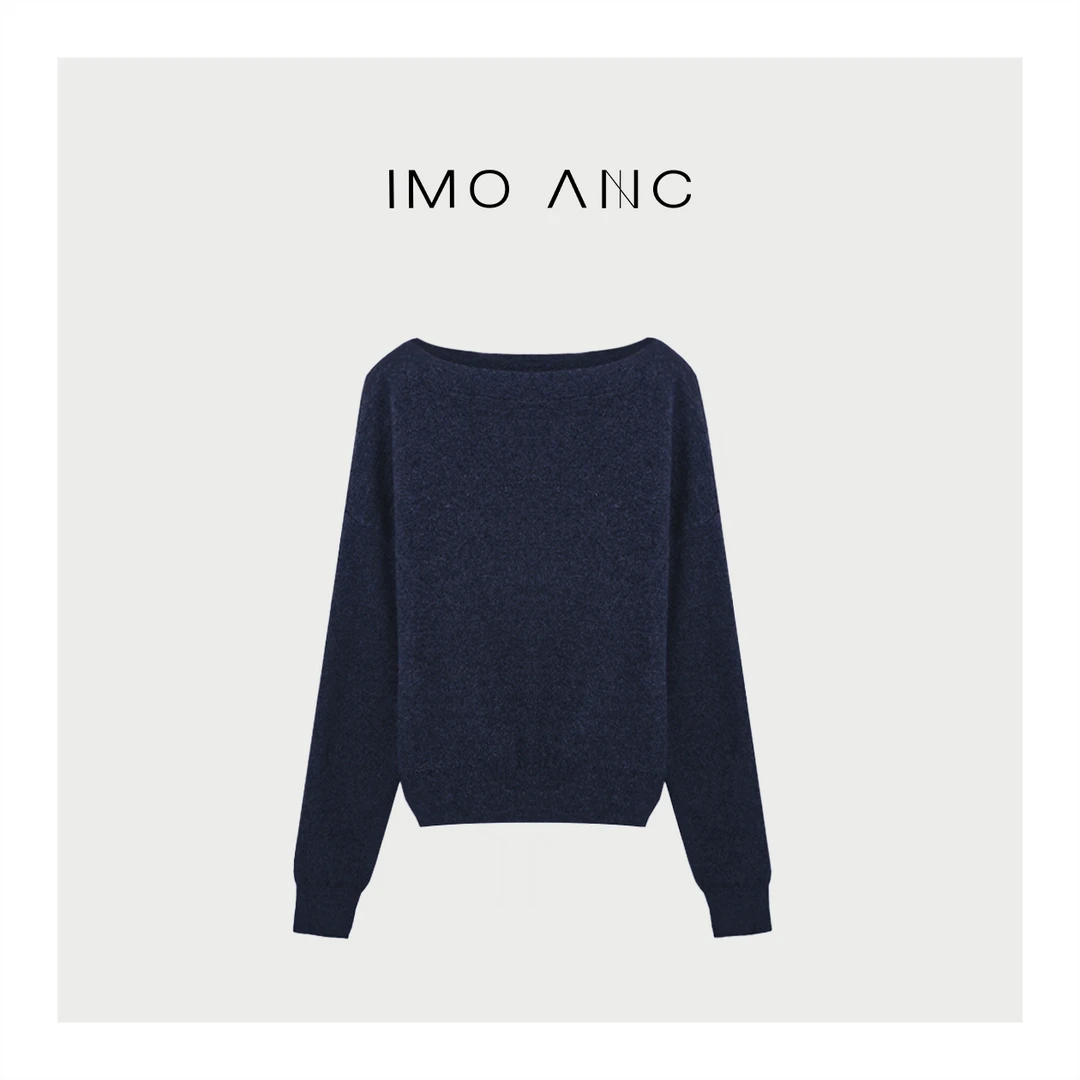 IM SO FANCY慵懒风一字肩松弛感套头上衣SQ1773