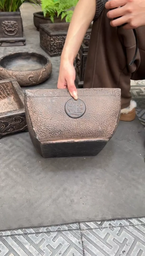 陶土【火山泥】祥云大斗盆