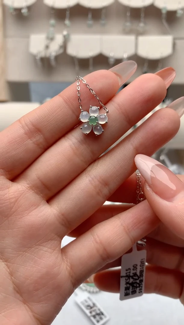 【闪购商品】翡翠项链银S925镶嵌1号