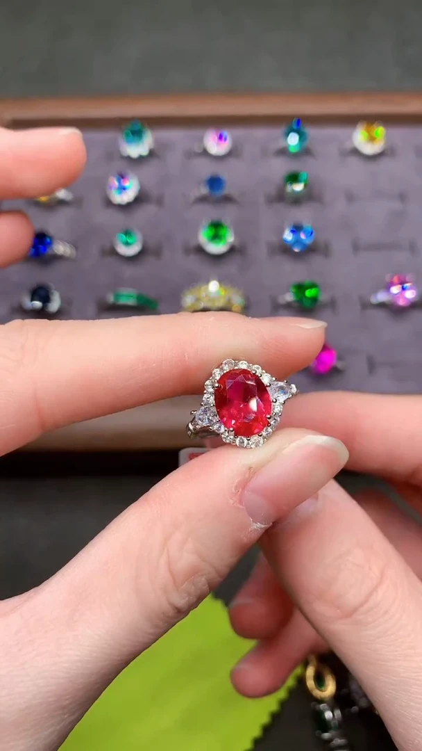 【闪购商品】红宝石戒指银S925镶嵌····