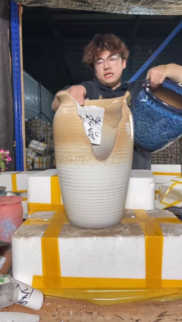 紫砂花盆宜兴紫砂粗陶花盆22-38