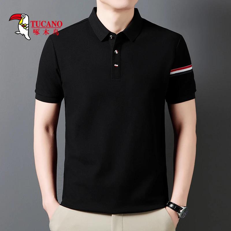 TUCANO/啄木鳥男士透气polo衫休闲短袖t恤夏季薄款半袖商务翻领