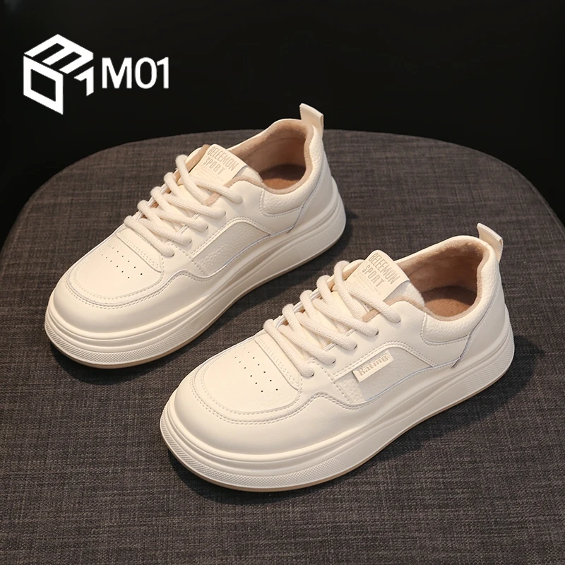 M01踩屎感加绒保暖小白鞋女2025秋冬季新款休闲运动鞋百搭板鞋
